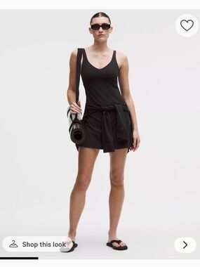 lululemon athletica Black Tank Dress with Attached Skort